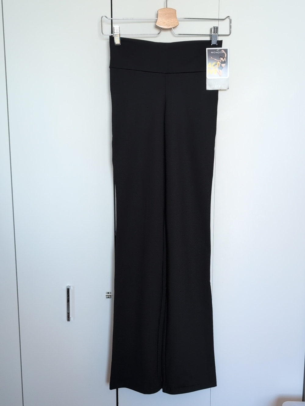 Mondor Black Straight-Leg Mid-Rise Pants